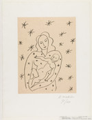 Henri Matisse, Mourlot, Paris. Virgin and Child on Starry Ground (Vierge et Enfant sur fond étoilé). 1950–51