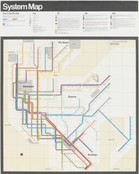 Massimo Vignelli, Joan Charysyn, Bob Noorda, Unimark International Corporation, New York. New York Subway Map. 1970-1972
