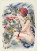 George Grosz. Circe (recto); Untitled (verso). 1927
