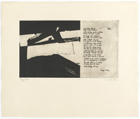 Franz Kline, Frank O'Hara. In-text plate from 21 Etchings and Poems. 1960